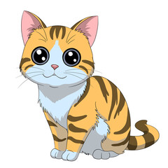 cat,cute cat, cartoon cat, kitten, cute kitten, orange cat
