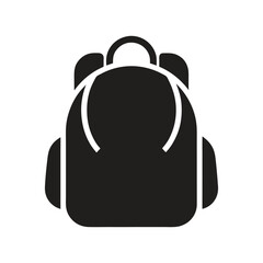 Backpack icon. School bag icon. Backpack icon silhouette vector illustration