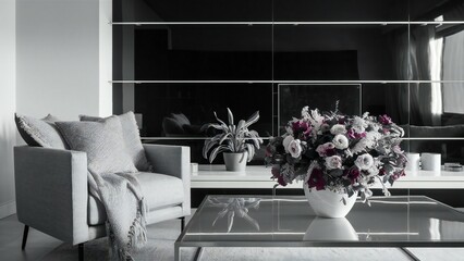 flowers in the living room