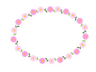 ピンクの花のフレーム