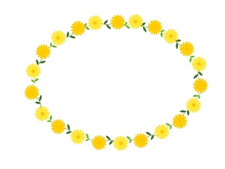 frame 54黄色い花のフレーム