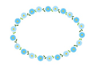 青い花のフレーム