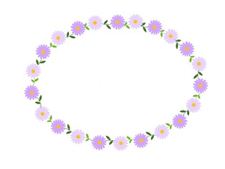 紫色の花のフレーム