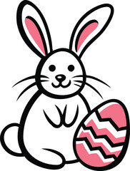 Obraz premium Easter Bunny icon logo mascot
