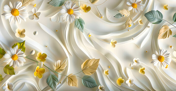 Minimalist white 3D wallpaper design for stretch ceilings, perfect for enhancing modern residential and commercial spaces.
