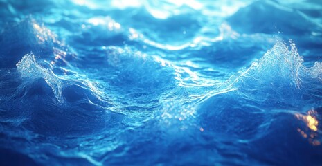 Fototapeta premium Ocean Waves: A Symphony of Blue