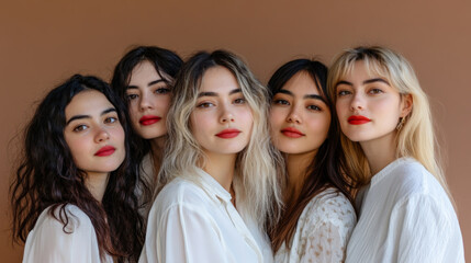 Obraz premium Diverse Group of Women Celebrating Natural Beauty