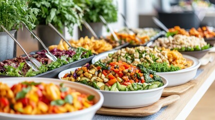 Assorted Vegetable Dishes Buffet Fresh Food