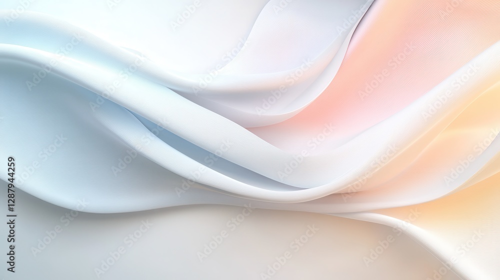 Poster elegant flowing abstract pastel waves create a calming and soothing visual background.