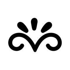 Decorative icon vector. Ornaments elements illustration sign. Decorative elements symbol or logo.