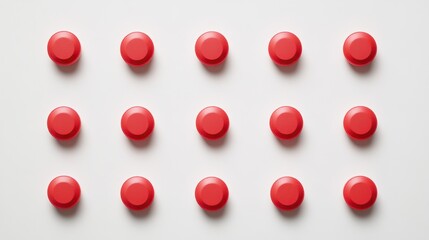 Neatly arranged acetaminophen tablets on a white background, emphasizing simplicity and medical relevance.