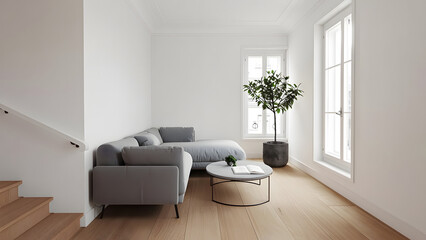 modern living room with sofa