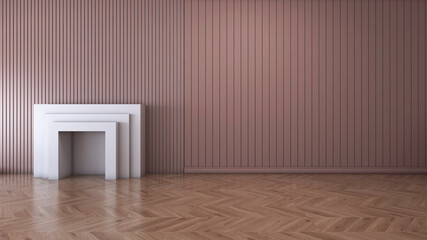 Empty room with Wall Background. 3D illustration, 3D rendering