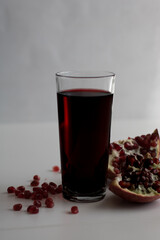 pomegranate juice in glass