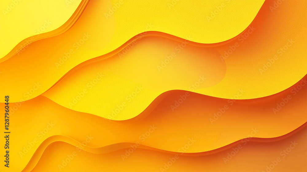 Poster a yellow background with a wave pattern