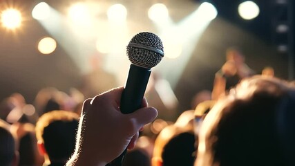 Karaoke competition with enthusiastic singers performing their songs