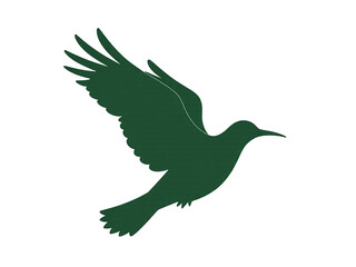Fototapeta premium Ecology Logo . Symbol of nature conservation. Recyclable. A bird is flying in the air. The bird is green in color