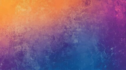 Fototapeta premium Vibrant abstract digital artwork with a gradient of orange, purple, and blue on a textured surface