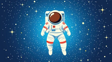 Fototapeta premium Exploring the Wonders of Space with an Astronaut in the Stars
