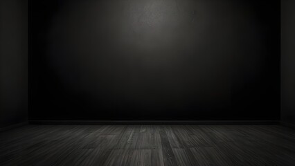 Plain Solid absolutely Black colour background empty space for background of studio room and display ad or product or website template Genrative Ai