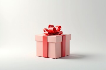 Obraz premium Gift Box on White, 3D Illustration, Centered, Even Lighting
