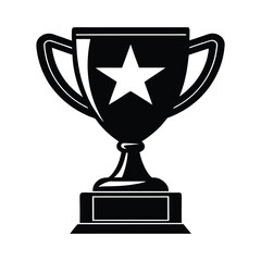 gold cup isolated on white