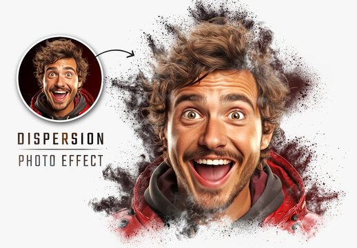 Dispersion Photo Effect With Smoke and Dust Mockup