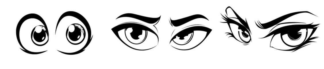 The comic eyes icon represents a modern funny emotion, with a smiling face and blue eyes that seem to be staring with a mix of doubt and a squinting or screw-like gaze