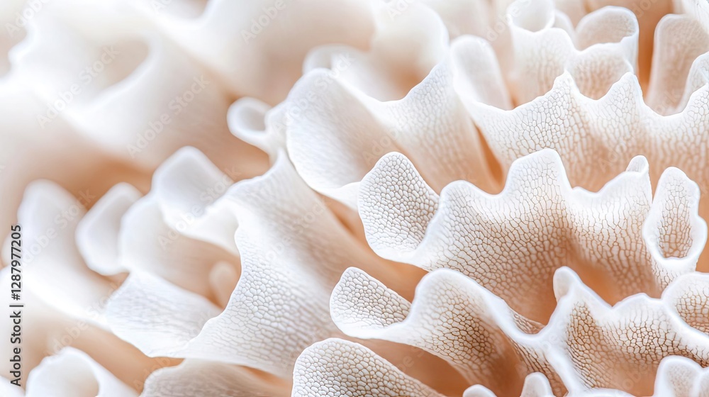 Poster ocean acidification concept. close-up of a delicate coral structure with intricate textures and soft