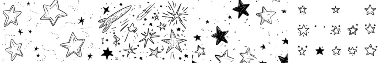 Obraz premium The star shines with sparkles and twinkles, while starbursts flash with shining icons and modern light symbols that sparkle