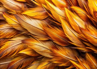 Brown and Yellow Chicken Feather Texture - Abstract Background Image