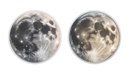 Two Moon Phases, Celestial Art Print - Mystical/Spiritual themes