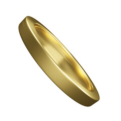 Money Gold Coin in 3D Realistic Render featuring a Blank Golden surface isolated as a Currency Symbol for Finance Investment and Treasure perfect for Digital Assets and Economic Wealth concepts