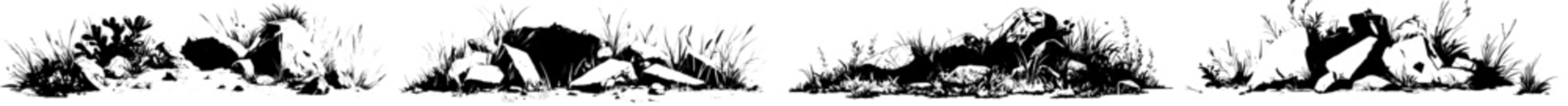 A deep and dirty hole in the ground, a pit or burrow in the soil or mud surface, can be found in various environments