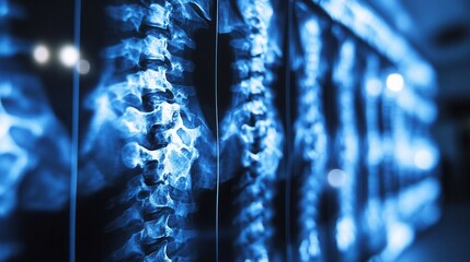 Detailed X Ray Spine Image Medical Diagnostic Image Report