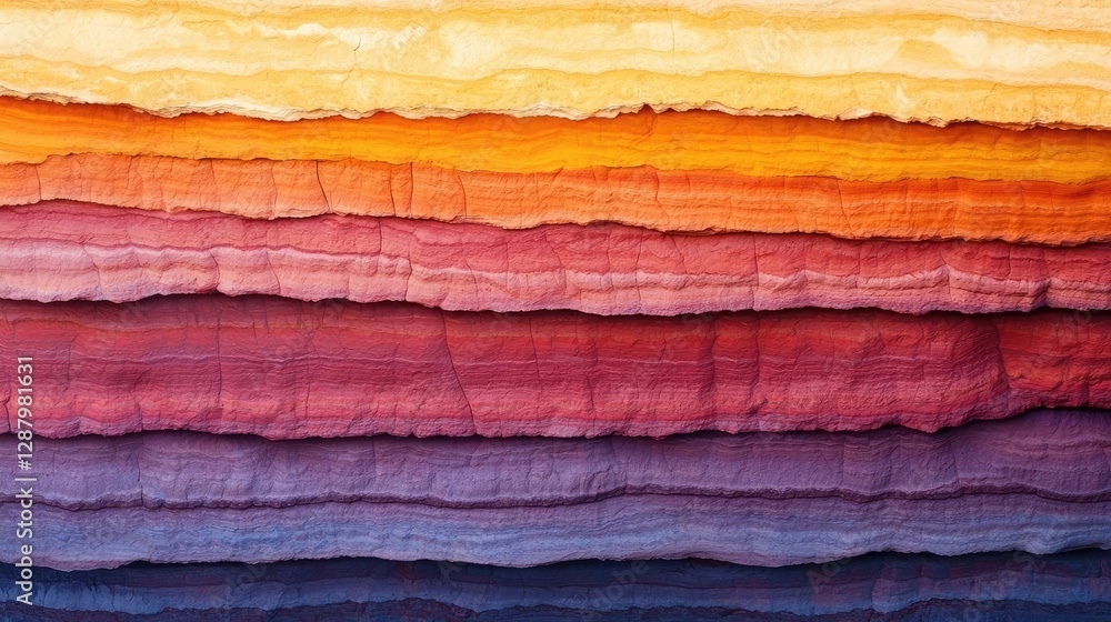 Poster weathering process concept. vibrant layers of colorful fabric create a stunning visual texture and d