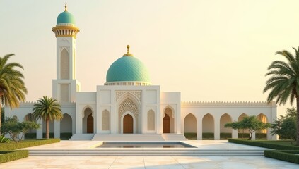Naklejka premium mosque design for Eid Al-Fitr or Ramadan cards