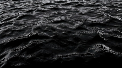 Obraz premium Dark Water Surface Texture: Black Ocean Waves at Night