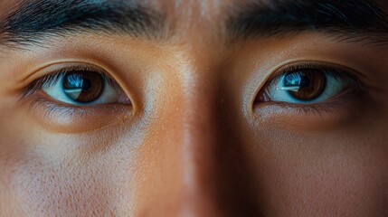 Fototapeta premium close up of young asian man's eyes 