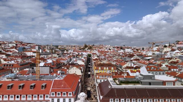 Aerial view at Lisbon on a sunny day	

