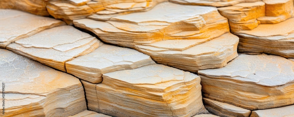 Poster weathering process idea. textured layers of natural stone showing earthy tones and unique patterns.