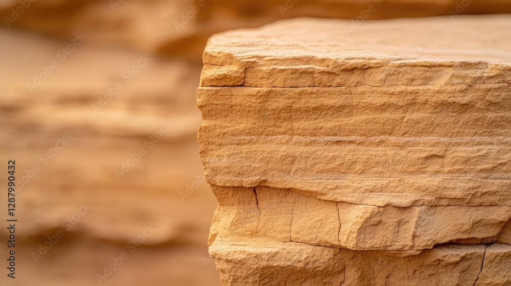 Poster weathering process idea. close-up view of textured sandstone rock surface showcasing natural pattern