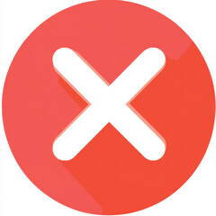 Fototapeta premium red cross icon , prohibition sign