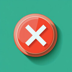 Obraz premium red cross icon , prohibition sign