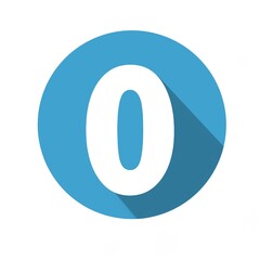 blue number 0