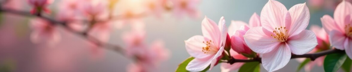 Naklejka premium Soft pink and white jasmine flowers swaying gently, floral colors, blooming flowers, scented blossoms