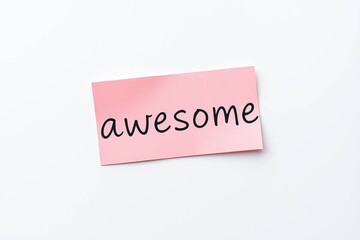 Text awesome on pink note