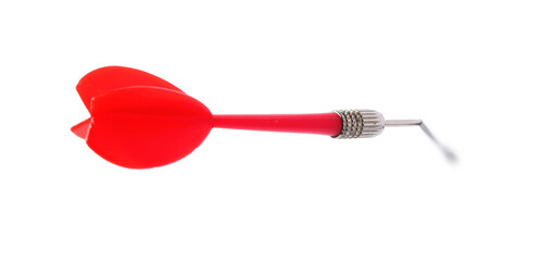 One red dart arrow isolated on white