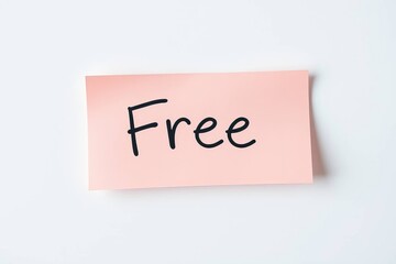Text Free on pink note