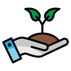 Organic Farming  Icon Element For Design